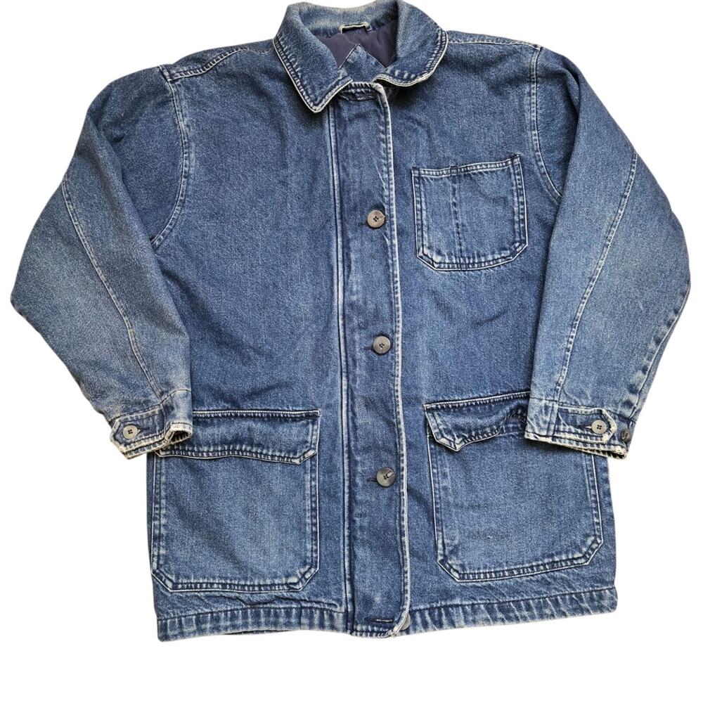 Vintage St Johns Bay Jean Denim Jacket Chore Coat Women’s Size Small